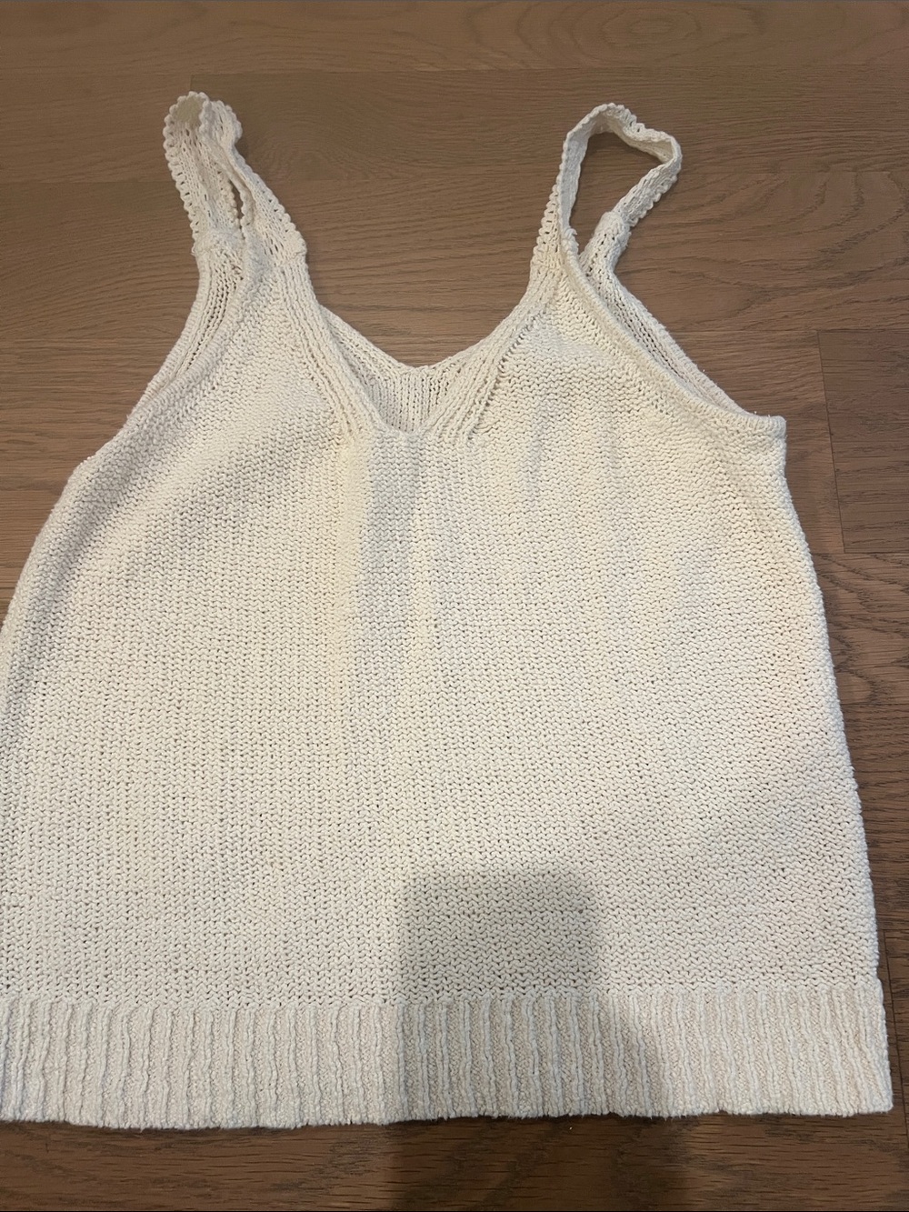 Madewell Cream Knit V-Neck Tank
